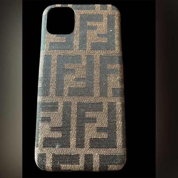 Fendi Black and Brown Monogram Phone 13 pro max Case - Picture 1 of 10